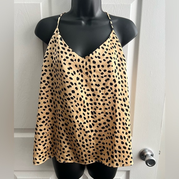 Leopard Print Cami with spaghetti straps - Picture 1 of 3